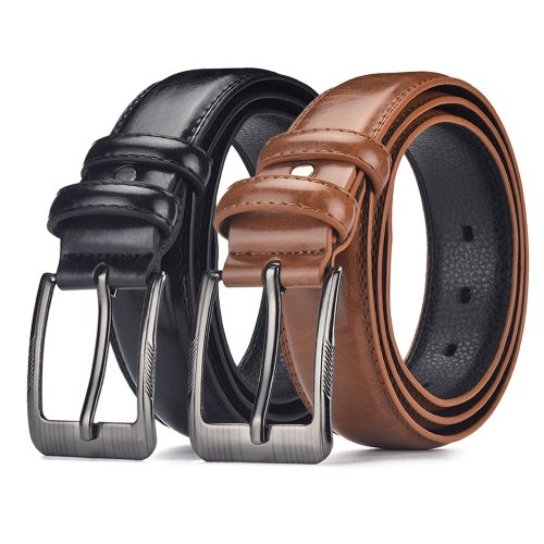 Image de Ceintures Homme Cuir Véritable - Lot de 2