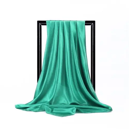 Image de Foulard Soie Luxe Femme - Hijab Satin Uni 90x90 cm