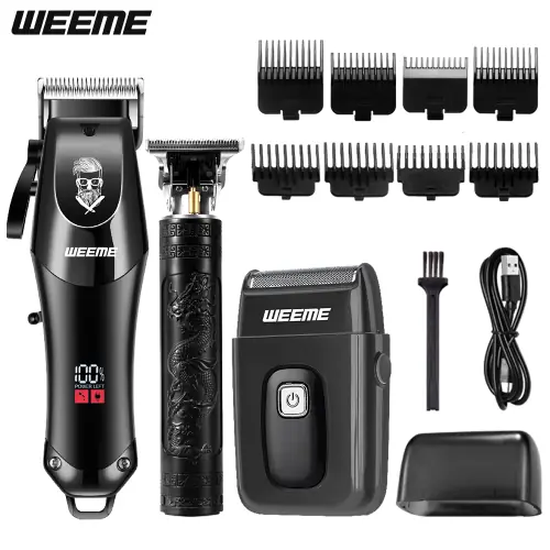 Image de Tondeuse Homme USB - Set 3 Pièces Rechargeable