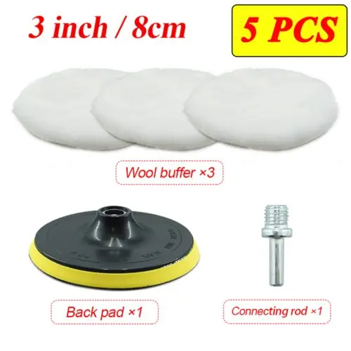 Image de Tampons de Polissage Auto - Set de 5 Pièces pour Cire et Lustrage