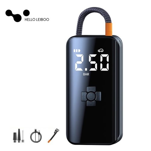 Image of Leiboo Rechargeable Portable Car Air Compressor – Automatic Tire Inflator for Cars, Motorcycles, Bicycles, Basketball & Inflatables