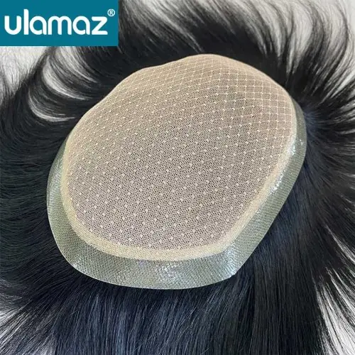Image de Perruque Homme Réaliste en Cheveux Humains - Dentelle Naturelle