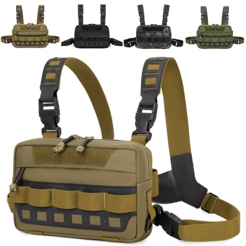Imagen de Bolsa de Pecho Deportiva Táctica Impermeable para Hombres y Mujeres - Bolsa Multifuncional para Motocicleta y Actividades al Aire Libre