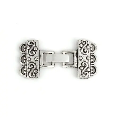 Image de 5 Ensembles d'Embouts pour Bracelets et Colliers - Bronze, Argent & Antique