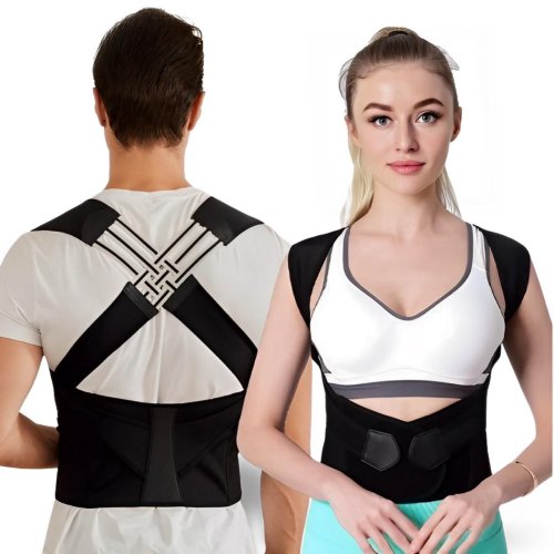 Image of Customizable Shoulder and back posture correction with camel straps, adult body shape correction, male and female back support