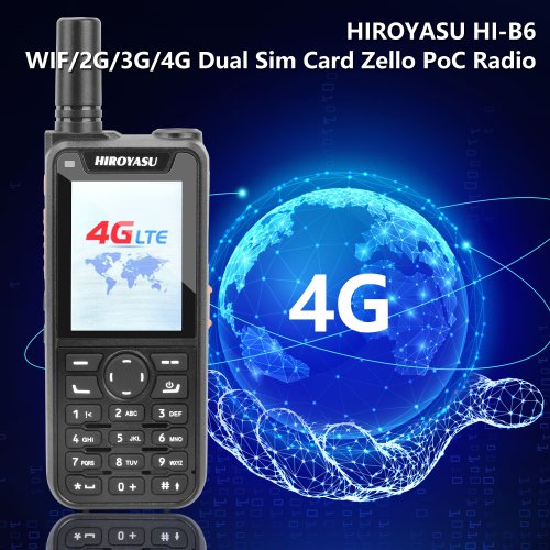 Zdjęcie Telefon komórkowy Hiroyasu Hi B6 z funkcją walkie-talkie, sieć 2G/3G/4G, radio 1G, ROM 8GB, RAM 2GB, ekran HD, obsługa rozmów telefonicznych, system Android 9.0
