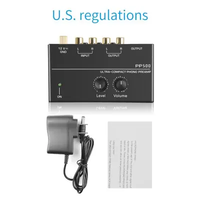 Image de Préampli Phono avec Contrôle de Volume - Sortie TRS 1/4" et RCA