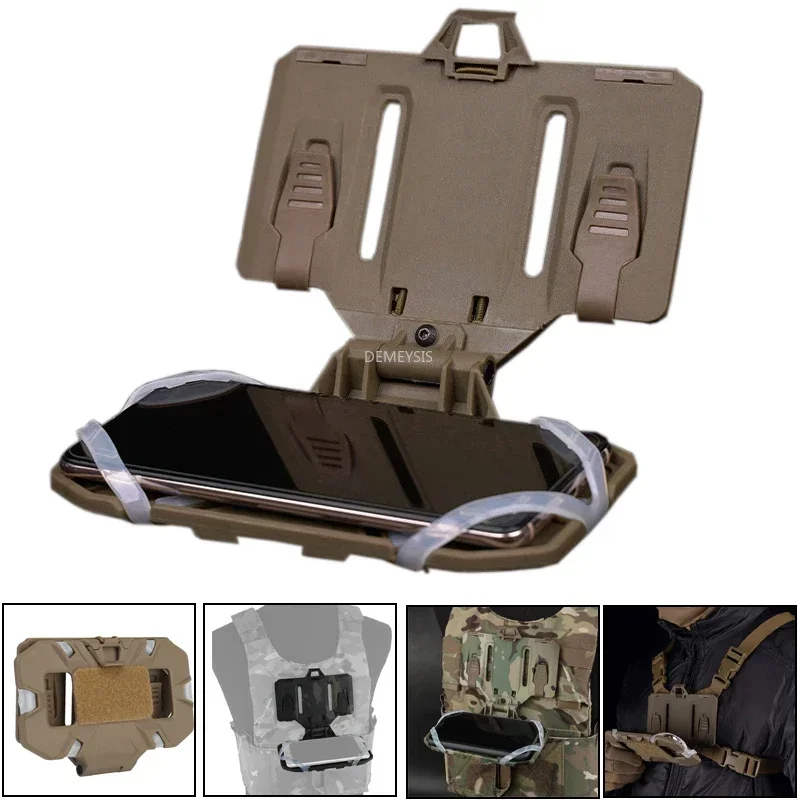 Image of Tactical Molle Chest Bag with Foldable Navigation Board, Mobile Phone Holder, and Map Pocket for Hunting, Paintball, and Outdoor Adventures