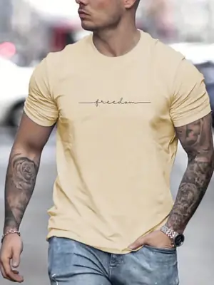 Image de T-Shirt Homme Coton Imprimé - Style Décontracté Été