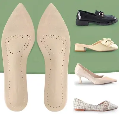 Image de Semelles Adhésives Cuir Anti-Transpiration pour Femmes