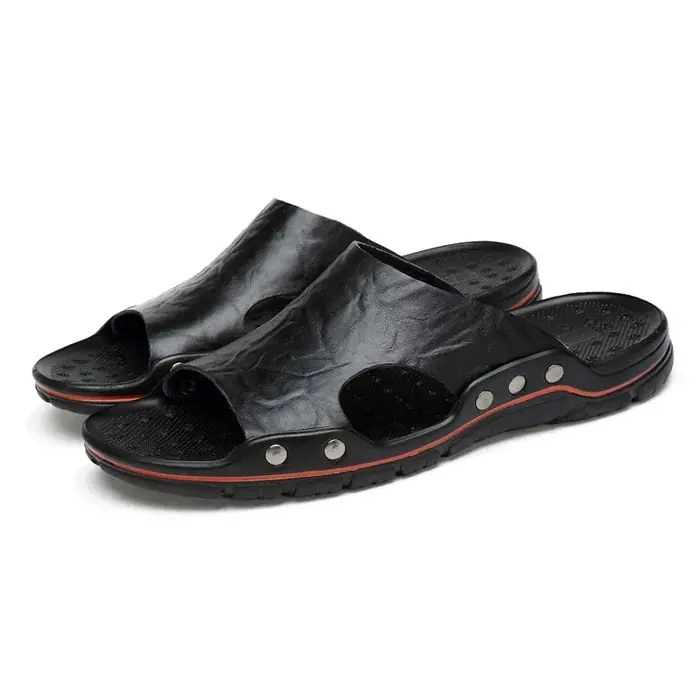 Image de Sandales Hommes Cuir PU - Confort Été & Grande Taille