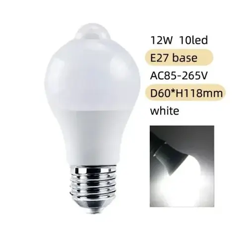 Image de Ampoule LED avec Détecteur de Mouvement 12W E27
