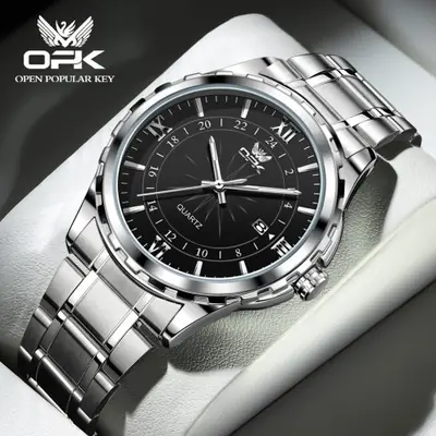 Image de Montre Homme Quartz Acier - Calendrier & Style Élégant