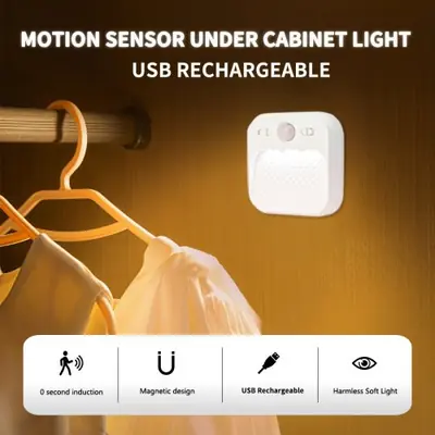 Image de Veilleuse LED avec Détecteur de Mouvement - Rechargeable & Aimantée