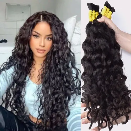Image de Cheveux Brésiliens Bouclés Remy - Extensions Naturelles