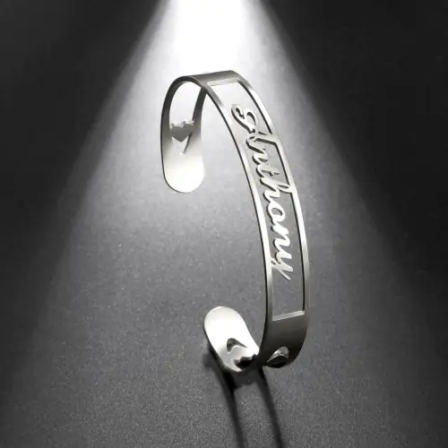 Image de Bracelet Personnalisé en Acier Inoxydable - Cadeau Familial & Amical