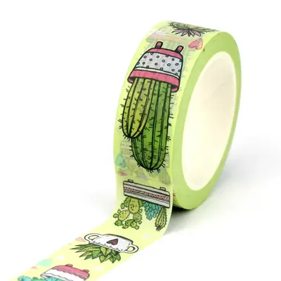 Image de Ruban Washi Cactus Mignon - 10m