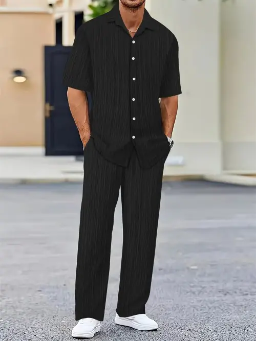 Image de Tenue Homme Chemise + Pantalon 2024 - Style Élégant & Décontracté