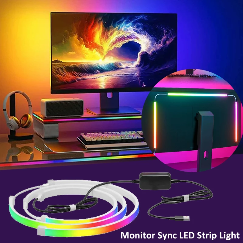 Immagine di Ambilight LED per PC: Illuminazione Ambientale Sincronizzata con lo Schermo