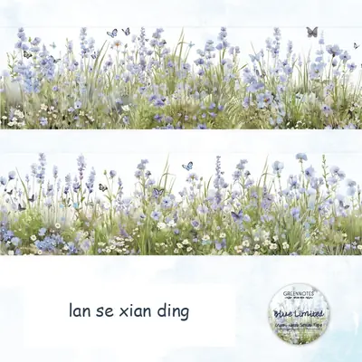 Image de Ruban Adhésif décoratif Vert Vintage Fleurs & Plantes