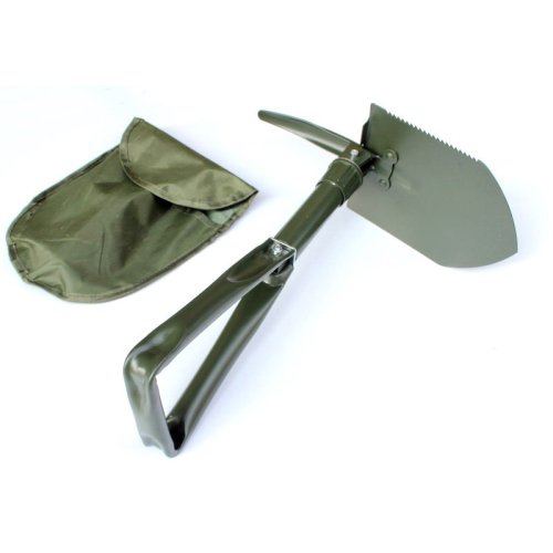 Bild von 3-in-1 faltbare Schaufel für den Außenbereich, tragbare multifunktionale Campingschaufel mit Tasche zum Wandern, Offroad-DIY-Projekte zu Hause