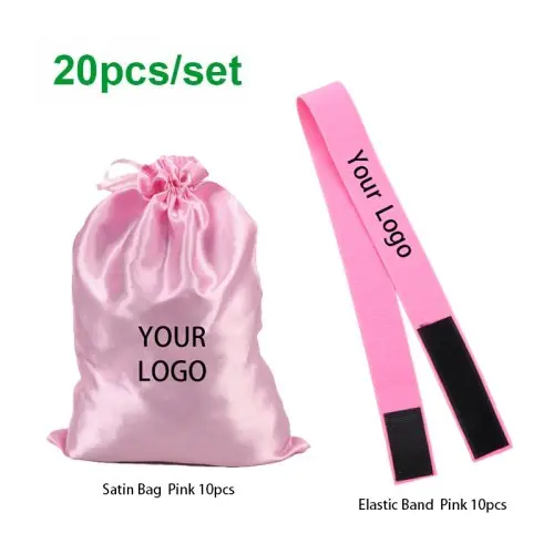 Image de Sacs de Perruque en Satin Soyeux - Lot de 10