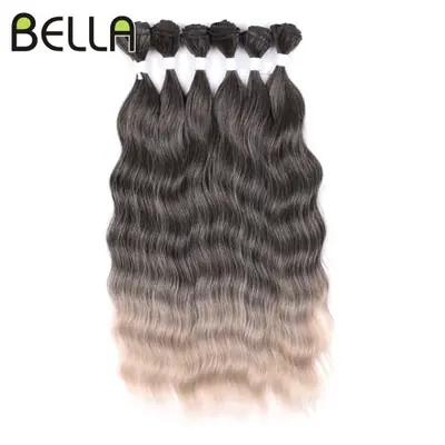 Image de Extensions Synthétiques Ondulées Ombrées 20" - 6 Pièces