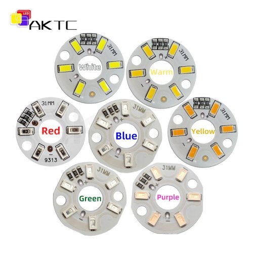 Image de LED 5V 3W - 10 Ampoules Rondes SMD 5730, Multicolores