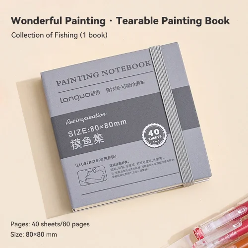 Imagen de Cuaderno de Dibujo en Forma de Lágrima – Ideal para Acuarelas y Bocetos