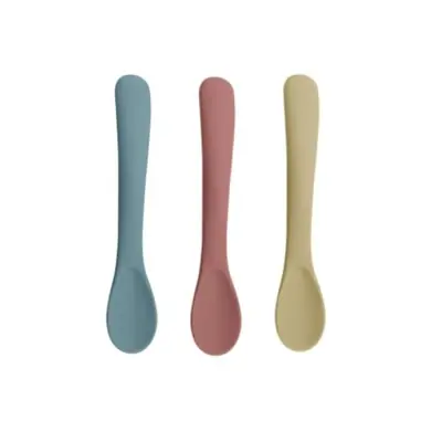 Image de Cuillères Souple Silicone Bébé - 3 Pièces