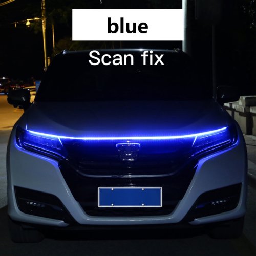 Afbeelding van RXZ LED-dagrijverlichting Scan starten Motorkap Decoratieve verlichting DRL Auto Motorkapgeleider Decoratieve sfeerlamp 12V