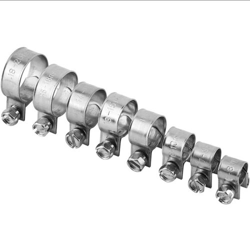 Immagine di Fascette Tubo in Acciaio Inox Regolabili - Set da 10 Pezzi
