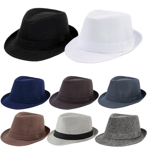 Bild von Stilvoller Leinen-Panama-Hut im Jazz- und Cowboy-Look – Britischer Sonnenhut für Herren, Damen und Kinder