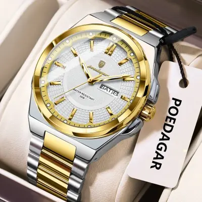 Image de Montre Homme Sport Luxe - Quartz Étanche avec Date et Lumineux