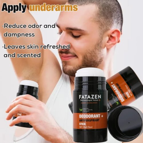 Immagine di Deodorante Antitraspirante Stick con Fragranza di Legno di Sandalo Ambrato Naturale - Balsamo Protettivo contro gli Odori di Sudore, 50ml