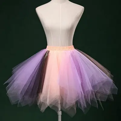 Image de Jupe Tutu Lolita Multicolore Bouffante