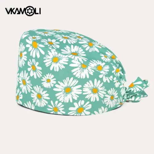 Image de Casquette Chirurgicale Florale pour Femmes - Confort & Style