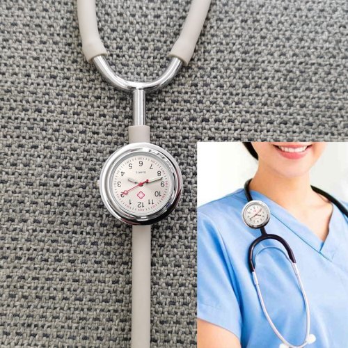 Bild von Medizinische Fob-Uhr mit Stethoskop-Design – Elegante Taschenuhr für Ärzte und Krankenschwestern