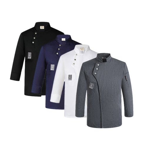 Afbeelding van Unisex Koksjas met Lange Mouwen - Professionele Keukenoverhemden voor Hotel, Restaurant, Bakkerij en Catering - Comfortabele Werkkleding voor Koks en Obers