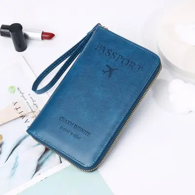 Image de Porte-passeport RFID Multifonction en Cuir PU