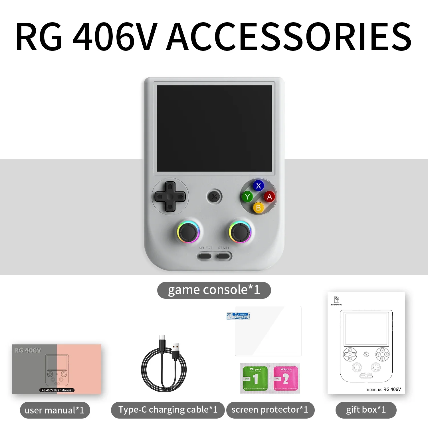 Imagen de Consola Retro Portátil RG406V con Pantalla IPS de 4 Pulgadas