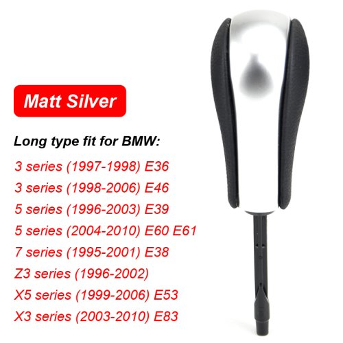 Imagen de Perilla de palanca de cambios automática para BMW E39 E46 E53 E60 E61 E63 E64 E81 E82 E87 E90 E91 E92 E93 E83 ABS estilo de fibra de carbono