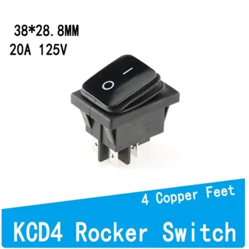 Image de Interrupteur Rocker Étanche 6 Broches avec LED - KCD4/KCD2