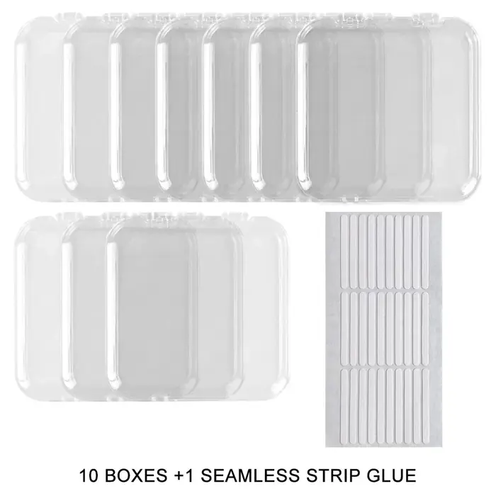 Image de Boîtes à Ongles Vides - Emballage Carré pour Pointes d'Ongles