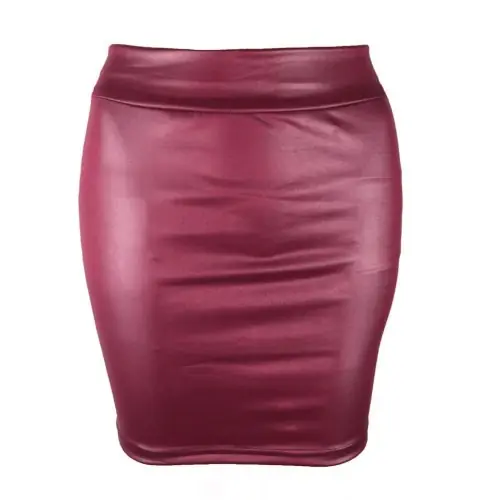Image de Jupe Mini Similicuir Taille Haute - Look Sexy & Moderne