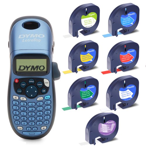 Afbeelding van 12mm Etikettenband voor Dymo LetraTag - Zwart op Wit