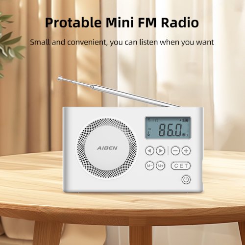 Image de Mini Radio Portable Rechargeable avec Haut-Parleur Bluetooth