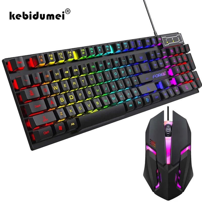 Image de Clavier Mécanique Gaming 104 Touches + Souris - Étanche & Rétroéclairé
