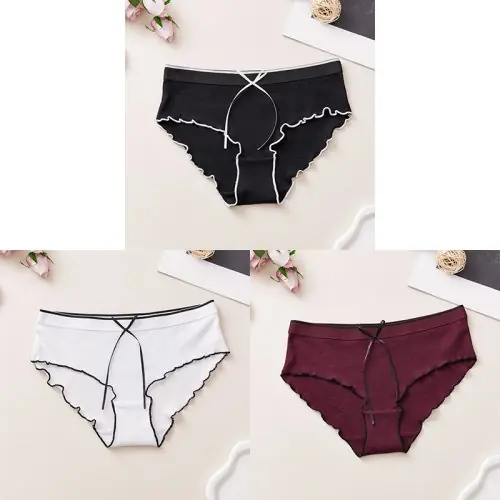 Image de Culottes Sexy en Coton Respirant - Lot de 3
