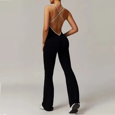 Image de Costume de Sport Femme Col en V - Sexy et Élastique